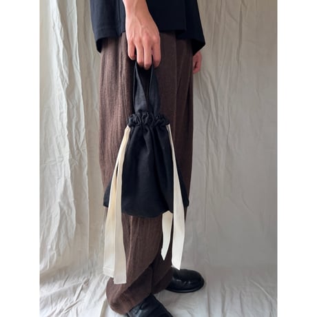 Linen Kinchaku Bag #2