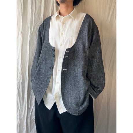 000013.(一点物)/Wool scoop neck jacket
