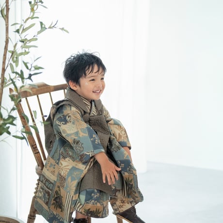2026年七五三 BOHEMIAN/WOOD｜七五三 3歳 着物・被布｜男の子・女の子対応・ハンドメイド / pieni kukka