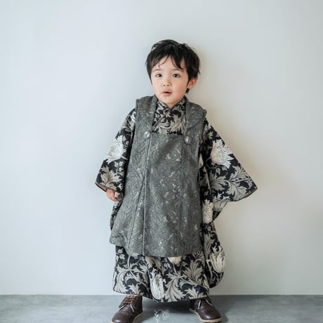 2026年七五三 ANEMONE/EBONY ｜七五三 3歳 着物・被布｜男の子・女の子対応・ハンドメイド / pieni kukka