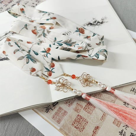 中華風髪帯(赤/青/白/黒)