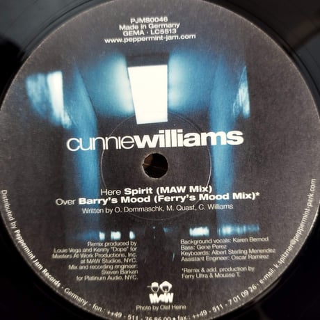 【12】 Cunnie Williams  / Spirit ( MAW Remix )