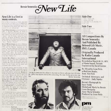 【LP】 Bernie Senensky / New Life
