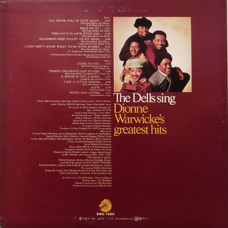 【LP】 Dells / Dells Sing Dionne Waricke's Greatest Hits (SWG-7580)
