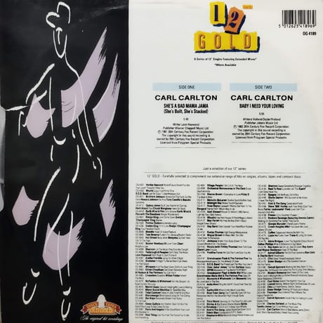 【12】 Carl Carlton / She's A Bad Mama Jama (She's Built, She's Stacked)	 (OG 4189)