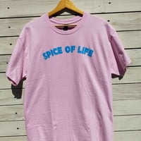 当店オリジナルTシャツ　事務所カレーキャット　ベイビーピンク
