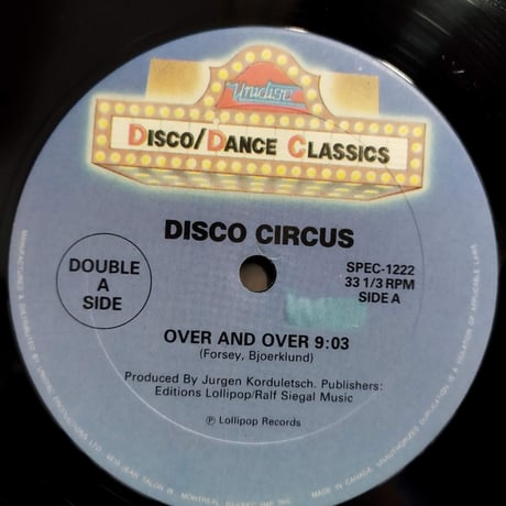 【12】 Disco Circus / Over And Over ( SPEC-1222 )
