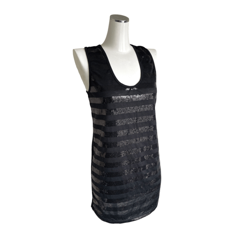 Sequin Stripe Tank Dress