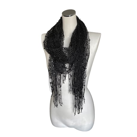 Goth Mesh Fringe Scarf