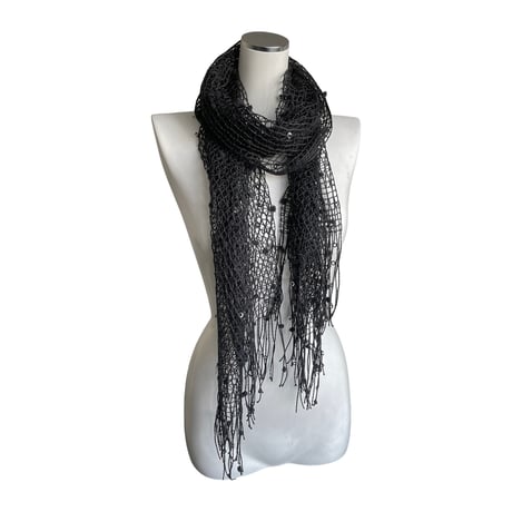 Goth Mesh Fringe Scarf