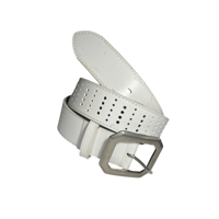 White Perforated Belt