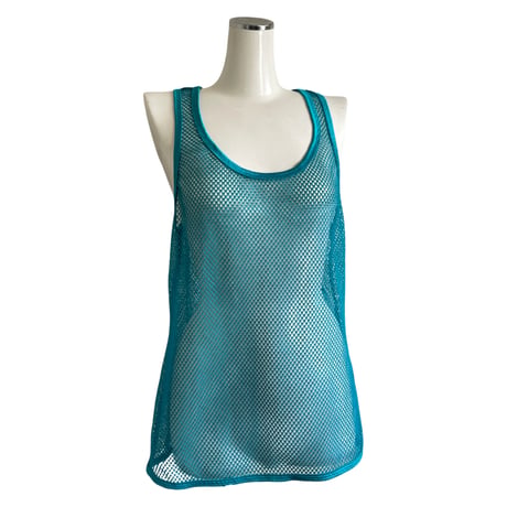 Turquoise Mesh Tank Top