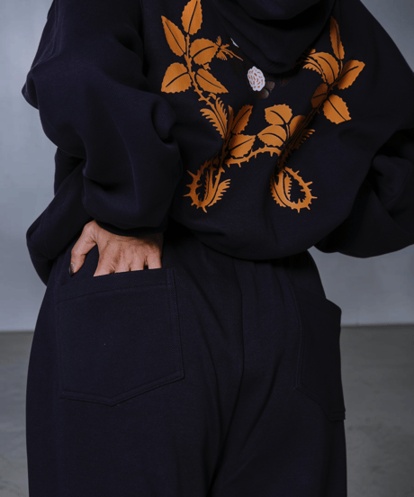 Thorn & Bloom Sweat Pants(Navy)