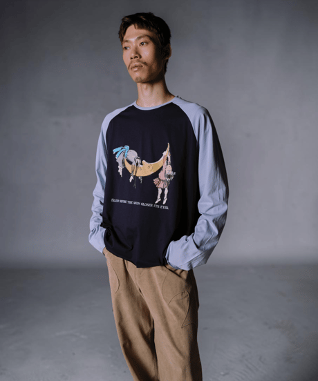 Moonlight Dream Raglan Tee(Navy)