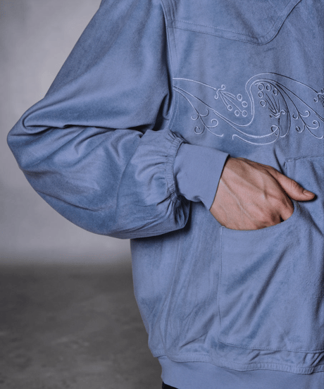 Rodeo Velour Jacket(Dusty Blue)