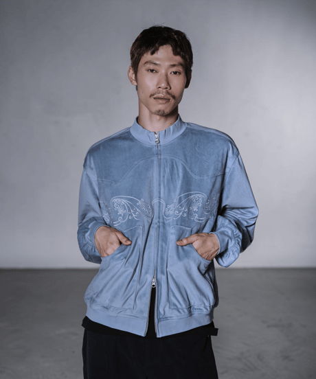 Rodeo Velour Jacket(Dusty Blue)