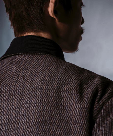 Two-Face Corduroy & Tweed Jacket(Navy/Brown)