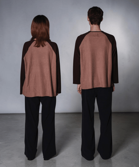 Two-Face Waffle Raglan Tee(Brown)