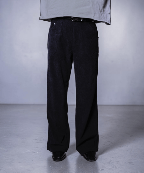 Wave Stitch Corduroy Pant(Navy)
