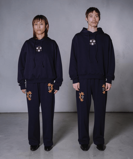 Thorn & Bloom Sweat Pants(Navy)