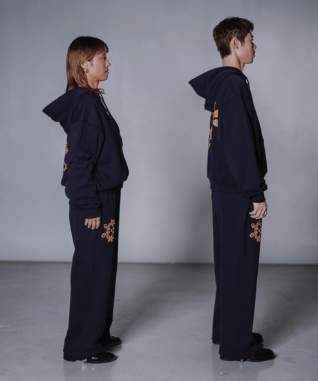 Thorn & Bloom Sweat Pants(Navy)