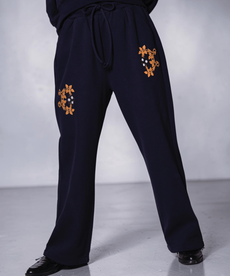 Thorn & Bloom Sweat Pants(Navy)