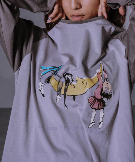 Moonlight Dream Raglan Tee(Gray)