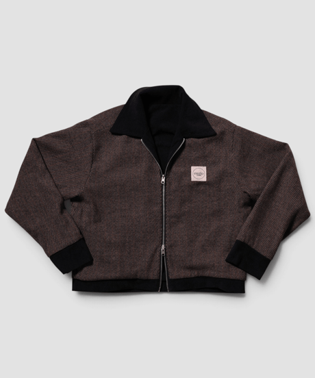 Two-Face Corduroy & Tweed Jacket(Navy/Brown)