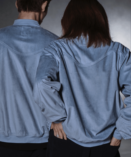 Rodeo Velour Jacket(Dusty Blue)