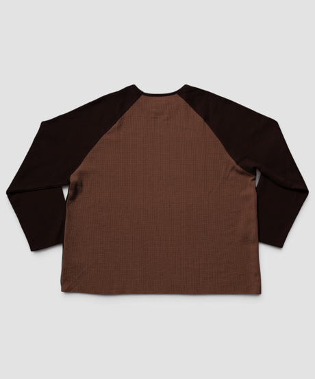 Two-Face Waffle Raglan Tee(Brown)