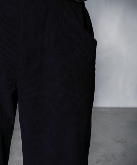 Wave Stitch Corduroy Pant(Navy)