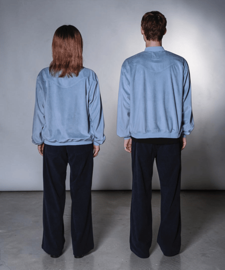 Rodeo Velour Jacket(Dusty Blue)