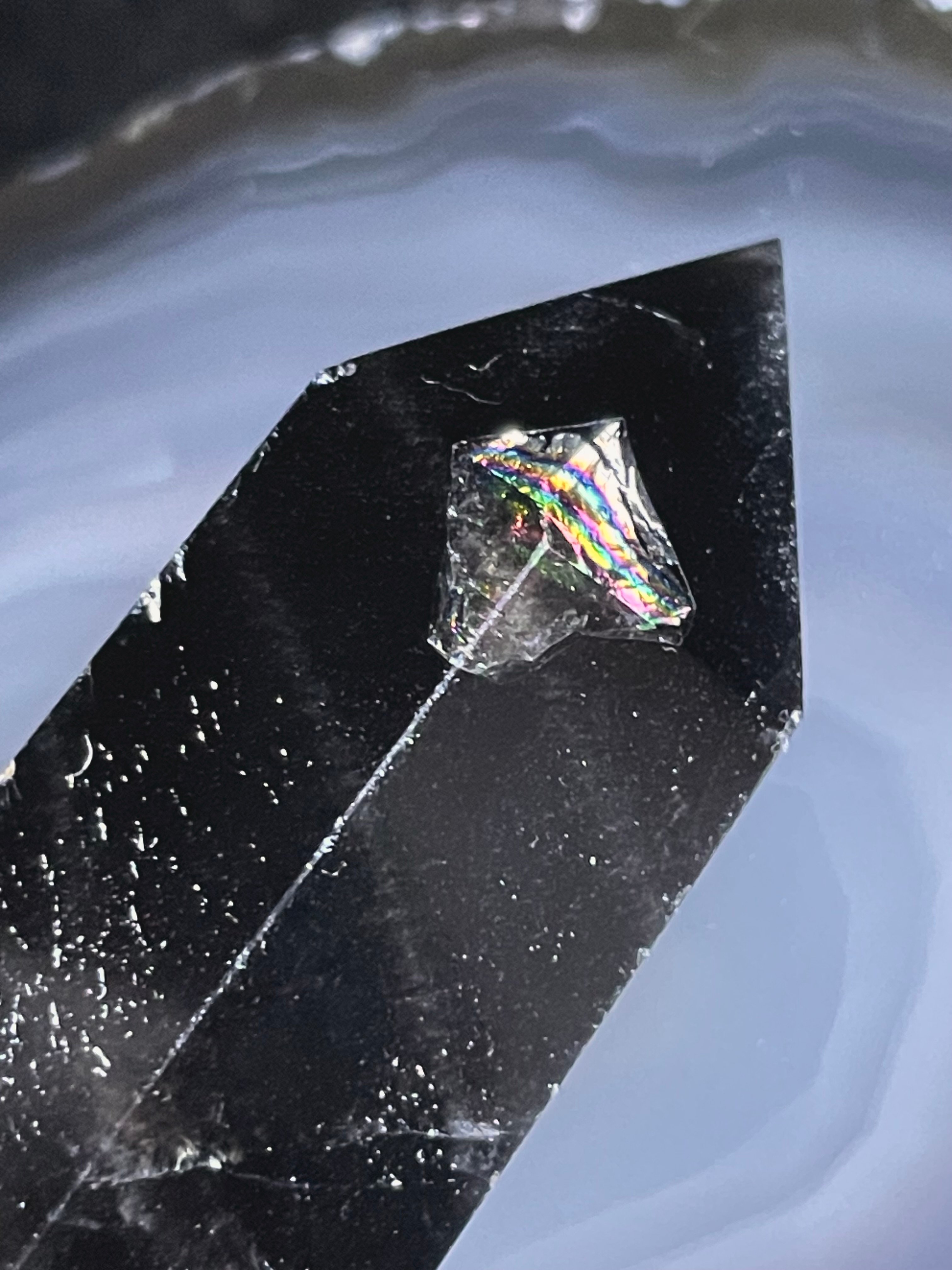 モリオン【黒水晶】タワー◇六角柱◇ポイント◇天然石◇パワーストーン