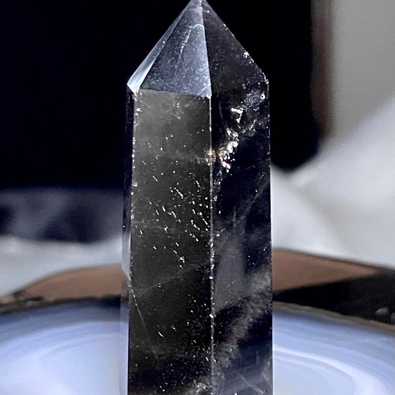 モリオン【黒水晶】タワー◇六角柱◇ポイント◇天然石◇パワーストーン