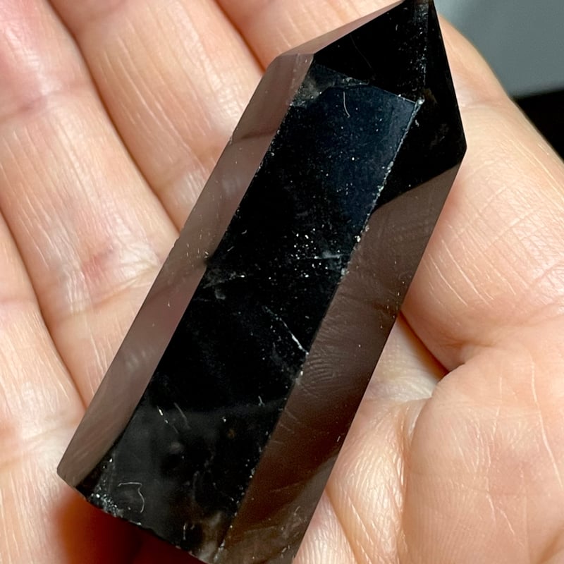 モリオン【黒水晶】タワー◇六角柱◇ポイント◇天然石◇パワーストーン