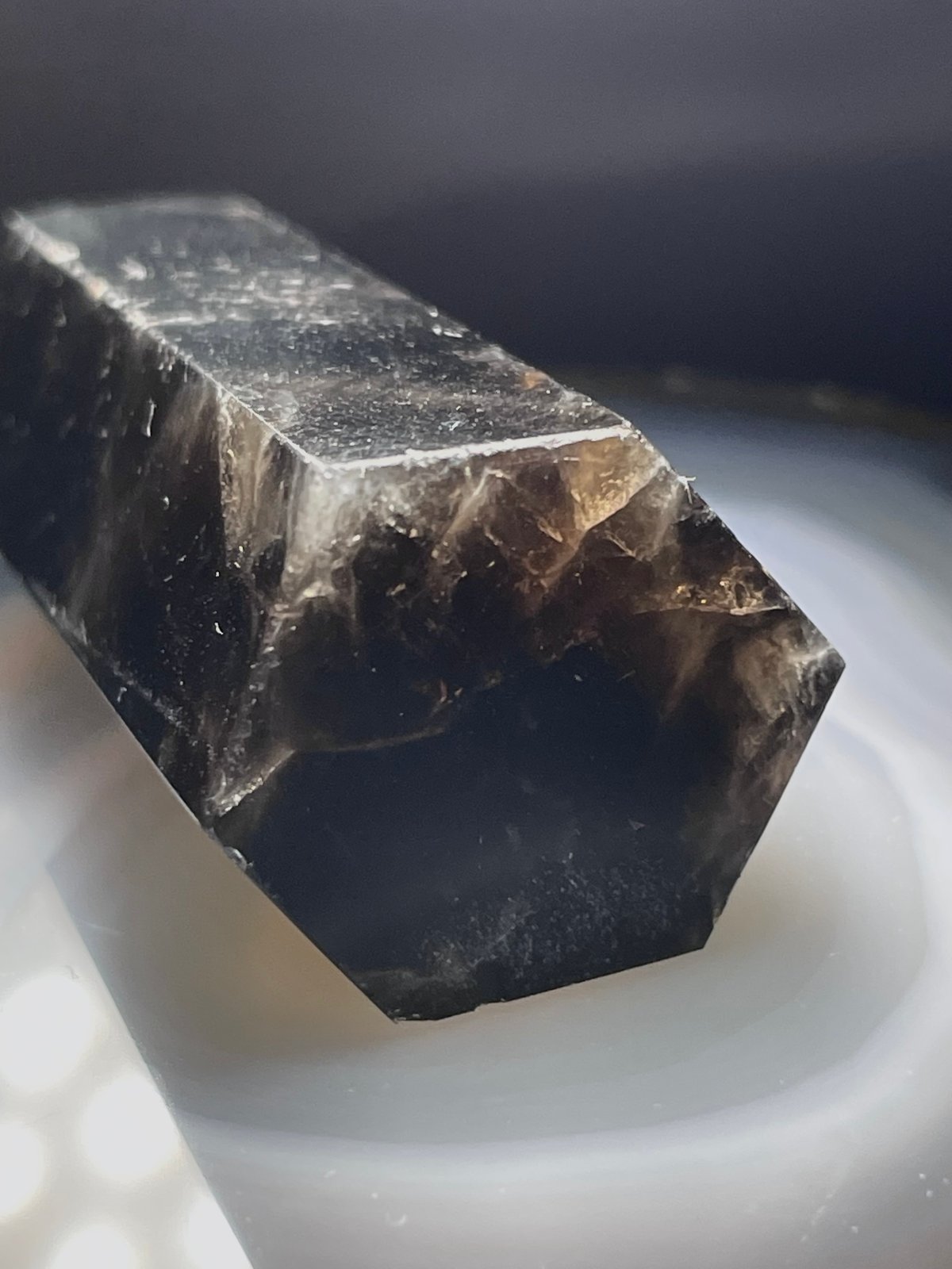 モリオン【黒水晶】タワー◇六角柱◇ポイント◇天然石◇パワーストーン