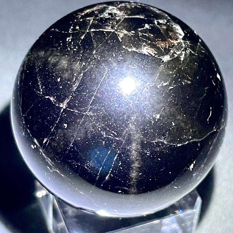 スター☆モリオン【星彩黒水晶】丸玉○スフィア◇天然石