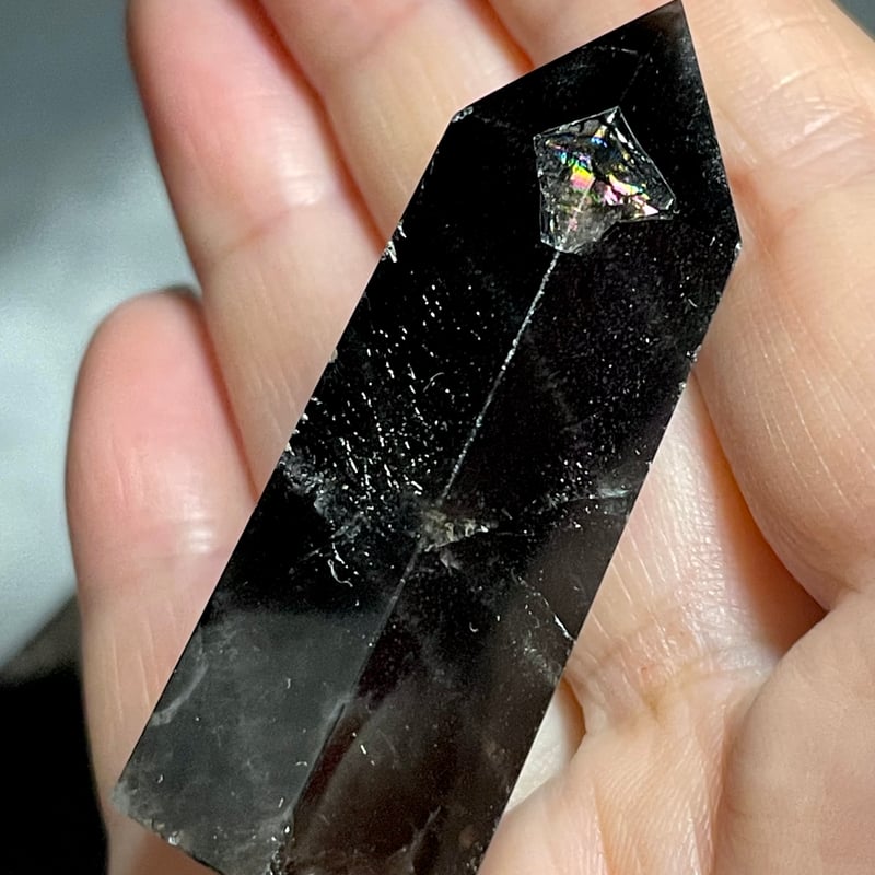 天然石 モリオン タワー モリオン【黒水晶】タワー◇六角柱◇ポイント◇天然石◇パワーストーン