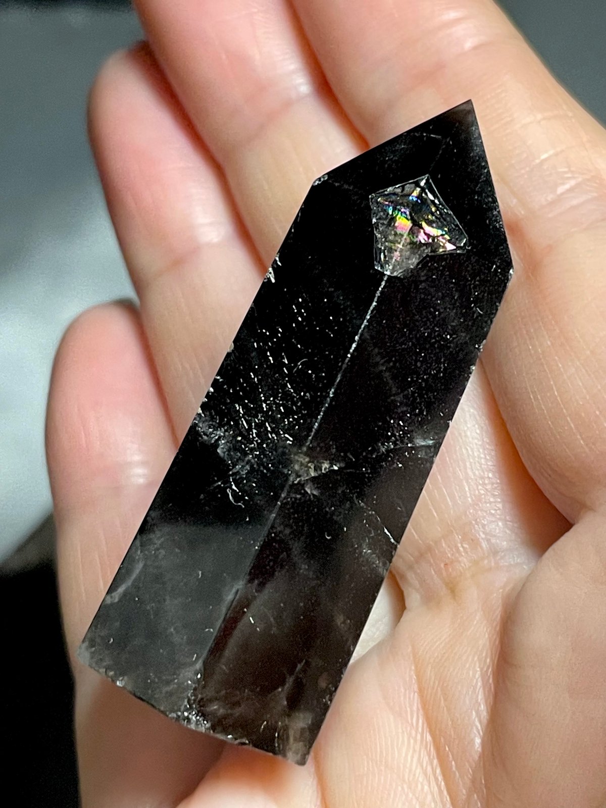 モリオン【黒水晶】タワー◇六角柱◇ポイント◇天然石◇パワーストーン