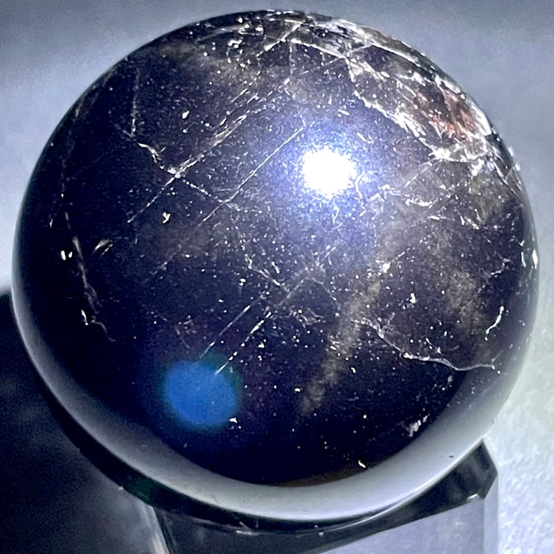 スター☆モリオン【星彩黒水晶】丸玉○スフィア◇天然石