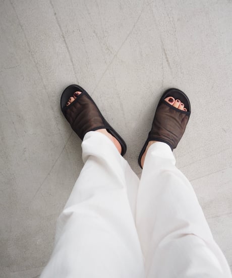 【即納】flat tulle sandal
