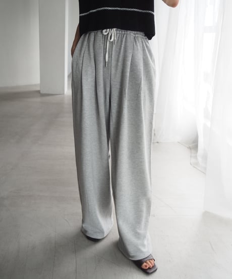 【即納】double tuck sweat wide pants / ivory