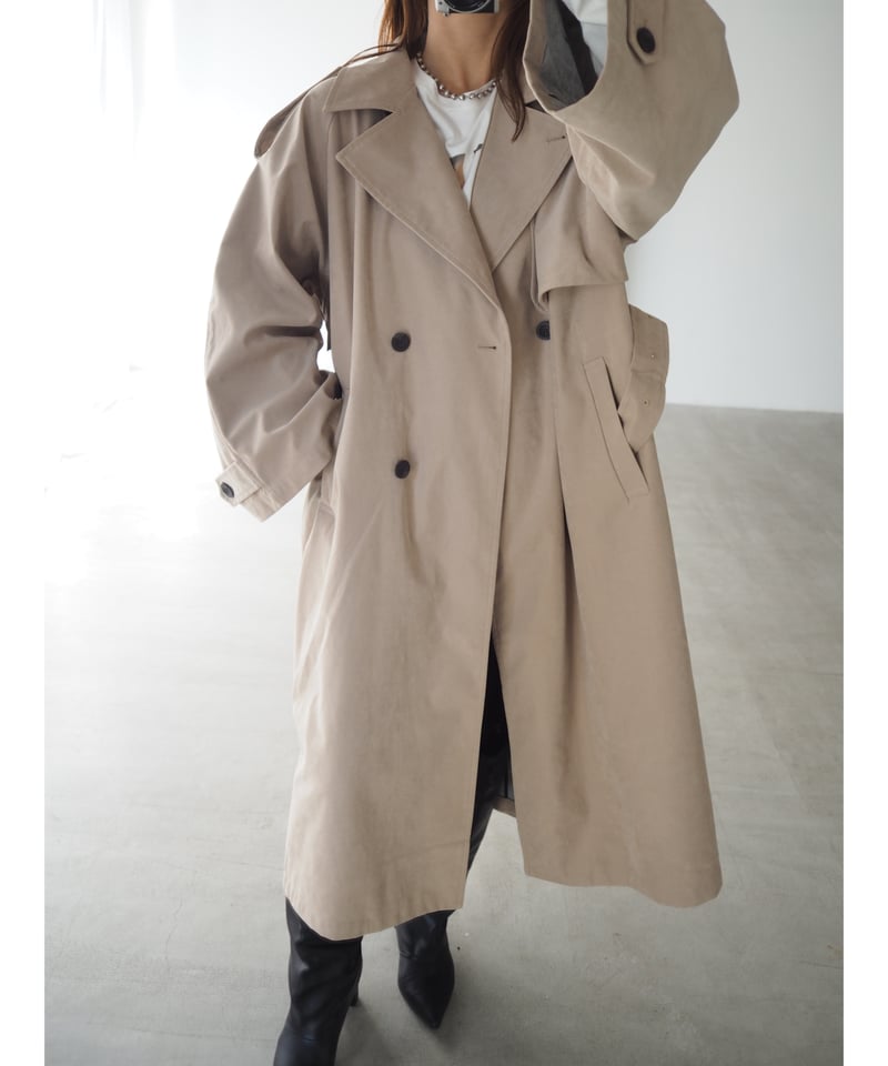 バーバリートレンチコート ベージュ リラックスパフトレンチコート/ベージュ | herin