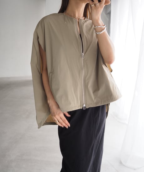 【接触冷感】　zip blouson / khaki