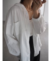 airy hoodie shirt / white