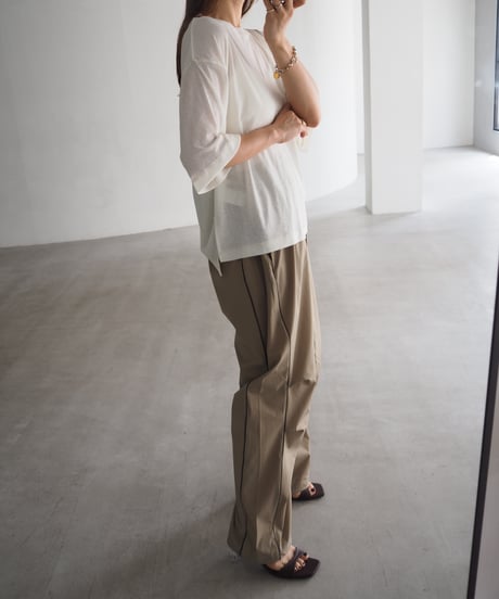 【接触冷感】side line pants / khaki