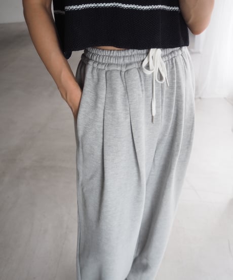 【即納】double tuck sweat wide pants / ivory