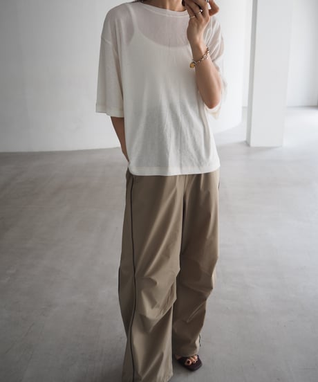 【接触冷感】side line pants / khaki