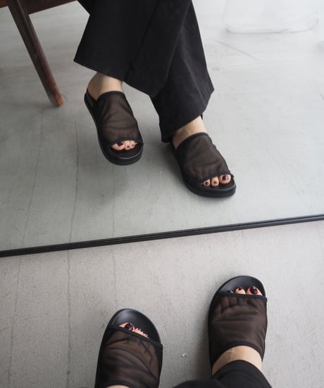 【即納】flat tulle sandal