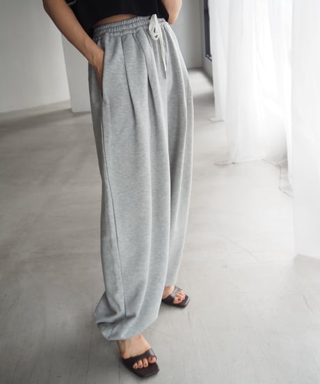 【即納】double tuck sweat wide pants / ivory
